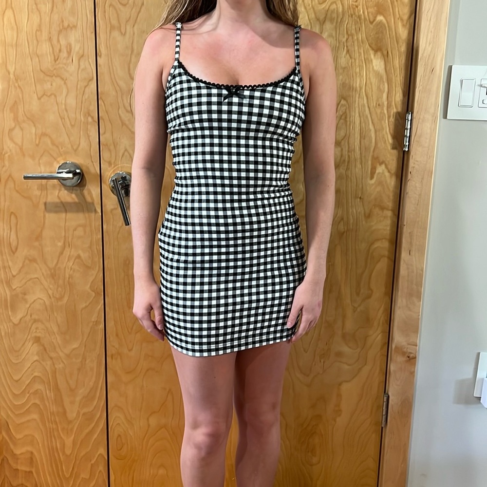 Edikted Connie Gingham mini dress